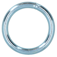 8mm x 50mm Steel Round O Rings Welded Zinc Plated 4 Pack DK36