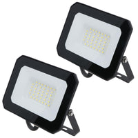 30 Watt LED Mini Floodlight Garden Lighting 2400 Lumens IP65 + Bracket