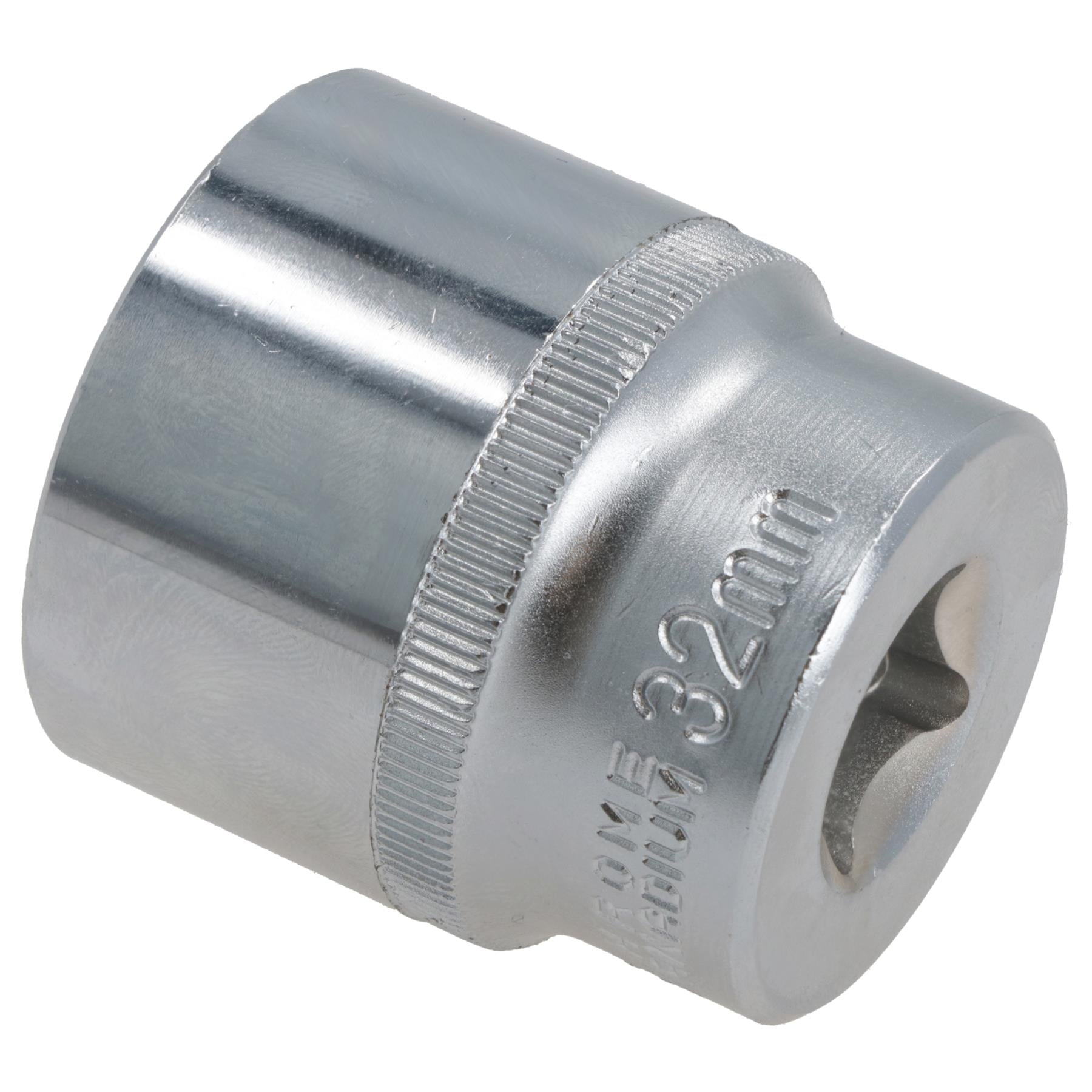 32mm 1/2" Dr Socket Super Lock Metric Shallow CRV Knurl Grip 6 Point TE794