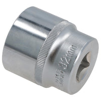 32mm 1/2" Dr Socket Super Lock Metric Shallow CRV Knurl Grip 6 Point TE794