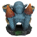 Aquatic Aquarium Decor Sinister Skull Castle Fish Tank Ornament 10x8x10cm