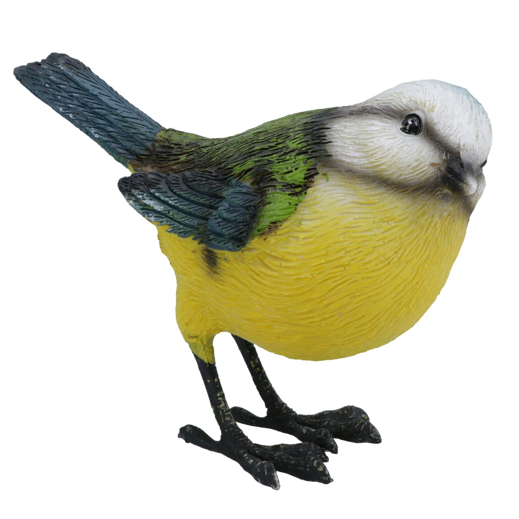 Blue Tit Garden Sculpture Ornament Statue Resin Decoration Animal Bird