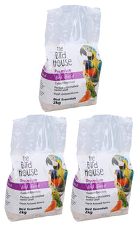 3PK 2kg Premium Parrot Bird Sand Calcium & Minerals Aid Digestion Cage Litter