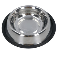 Stainless Steel Medium Non Slip Pet Bowl Dish Food Water Dogs Cats 18cm