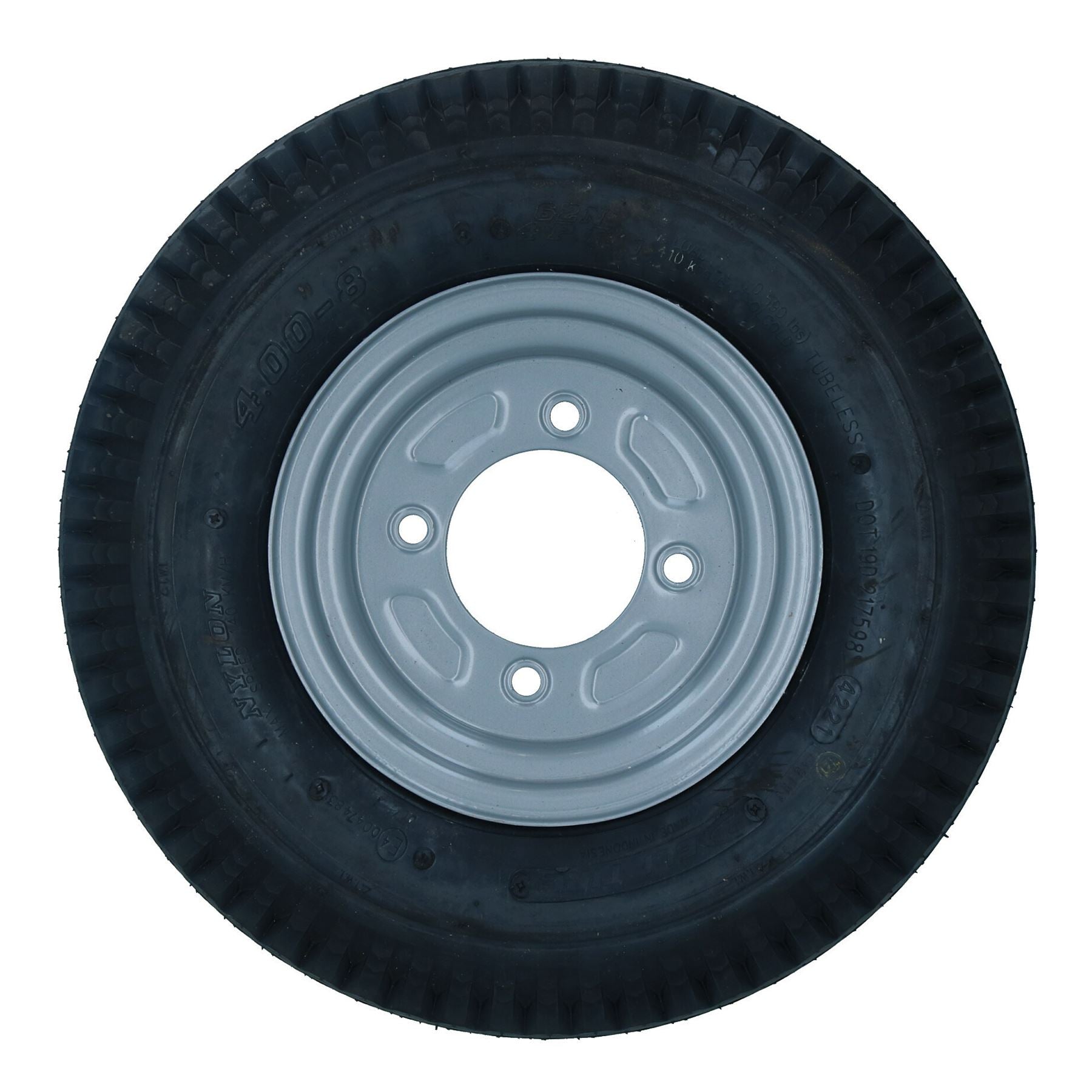 Trailer Wheel & Tyre for Erde, Daxara 400x8" 115mm PCD 4 PLY TRSP03