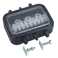 10 Way Trailer Britax Electrical Junction Box Rubber Housing Clear Front 12v + 24v