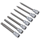 Metric Ball Ended Long Allen Hex Key Sockets 3mm - 10mm 3/8" Drive 7pc