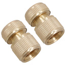 Brass Hose End Connector For 1/2in Garden Pipe Quick Release For Taps / Sprayers