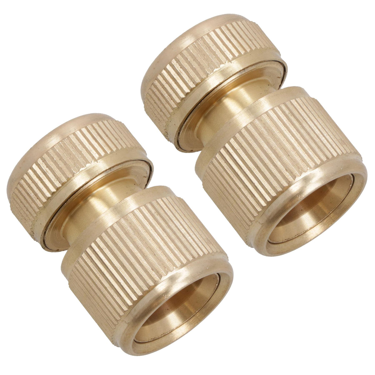 Brass Hose End Connector For 1/2in Garden Pipe Quick Release For Taps / Sprayers