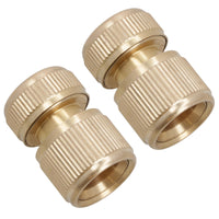 Brass Hose End Connector For 1/2in Garden Pipe Quick Release For Taps / Sprayers
