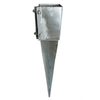 Fence Post Holder Support Drive In Spike Galvanised 100 x 100 x 750mm