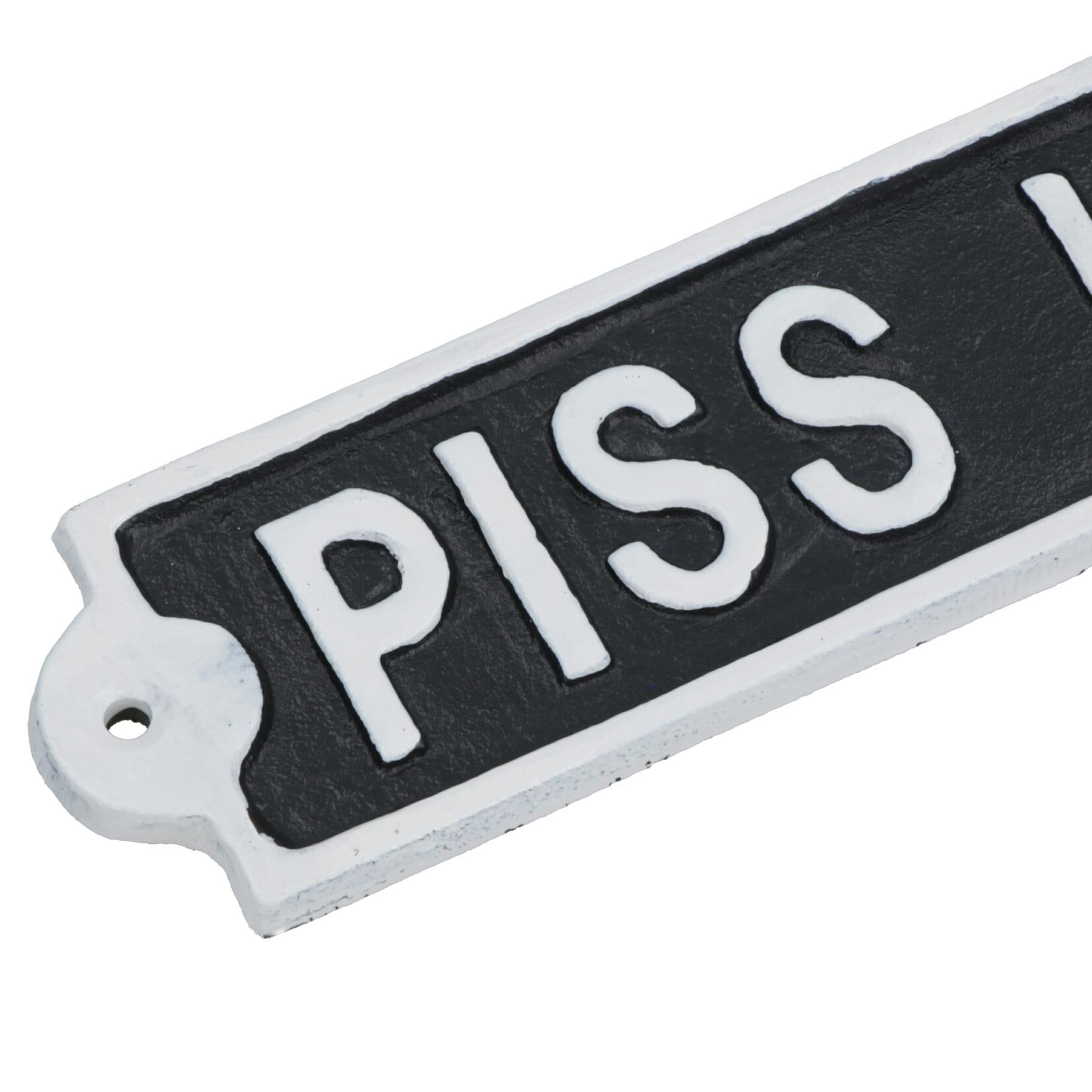 Piss Heads Corner Cast Iron Sign Plaque Wall Door House Garden Bar Pub Yard
