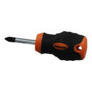 PZ2 x 38mm Pozi Headed Stubby Screwdriver with Magnetic Tip + Rubber Handle