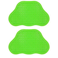 2PK Green Interactive Dog Slow Lick Mat With Suction Cups Food Accessories