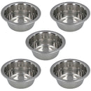 Stainless Steel Medium Pet Bowl For Food Water Feeding Dogs Cats 17cm Wide