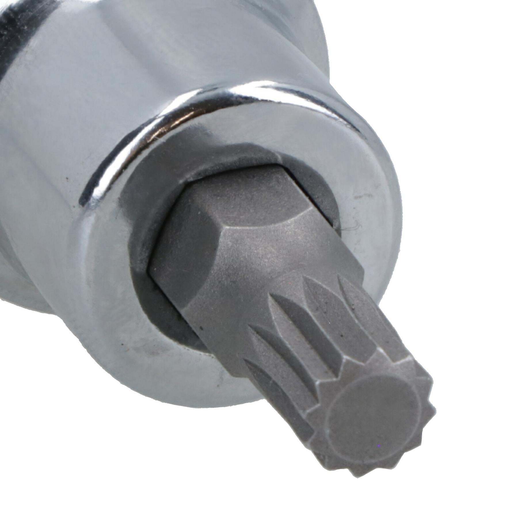 M7 x 55mm Shallow Spline Bit Socket Male Spline 1/2in Drive CR-v Steel