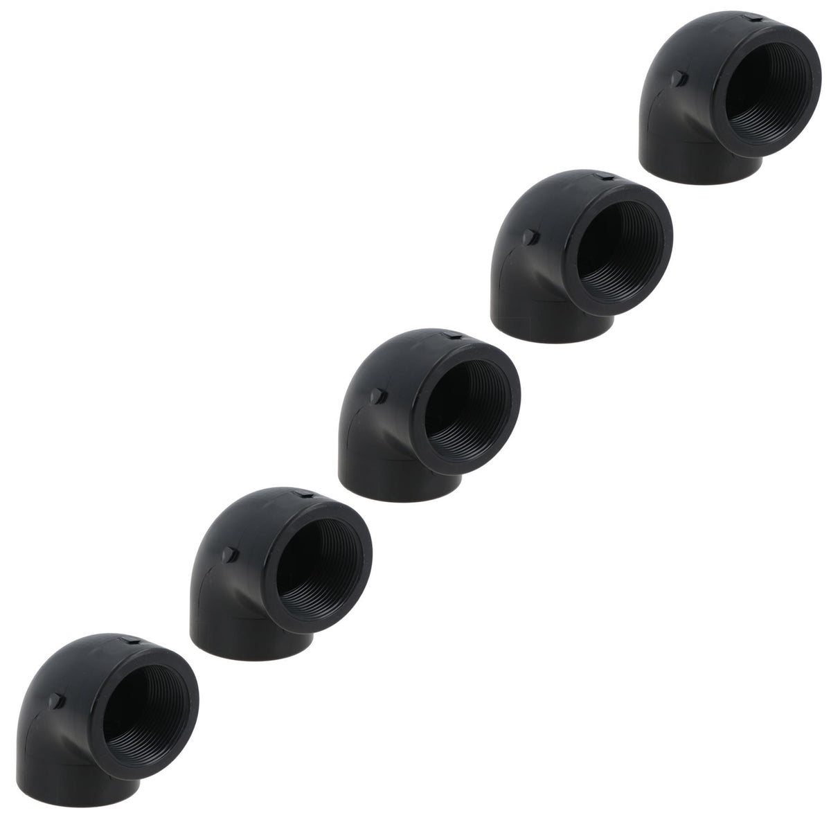 Polypropylene PP 2in BSP Female x Female Threaded 90° Elbow Connector