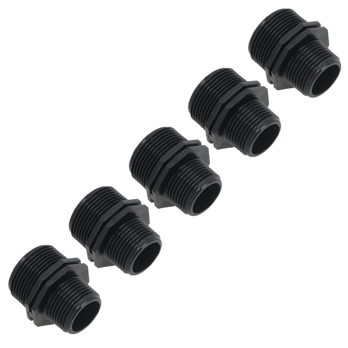 Polypropylene PP Male Threaded Pipe Reducing Nipple 1in x 3/4in BSP