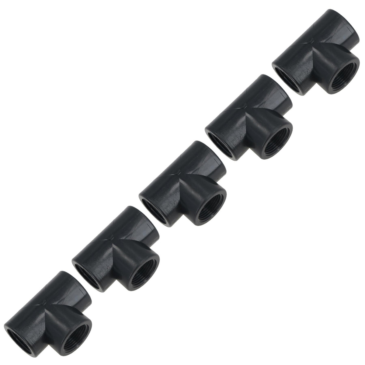 Polypropylene PP 3/4in BSP Female Threaded 90° Tee Piece Equal Tees