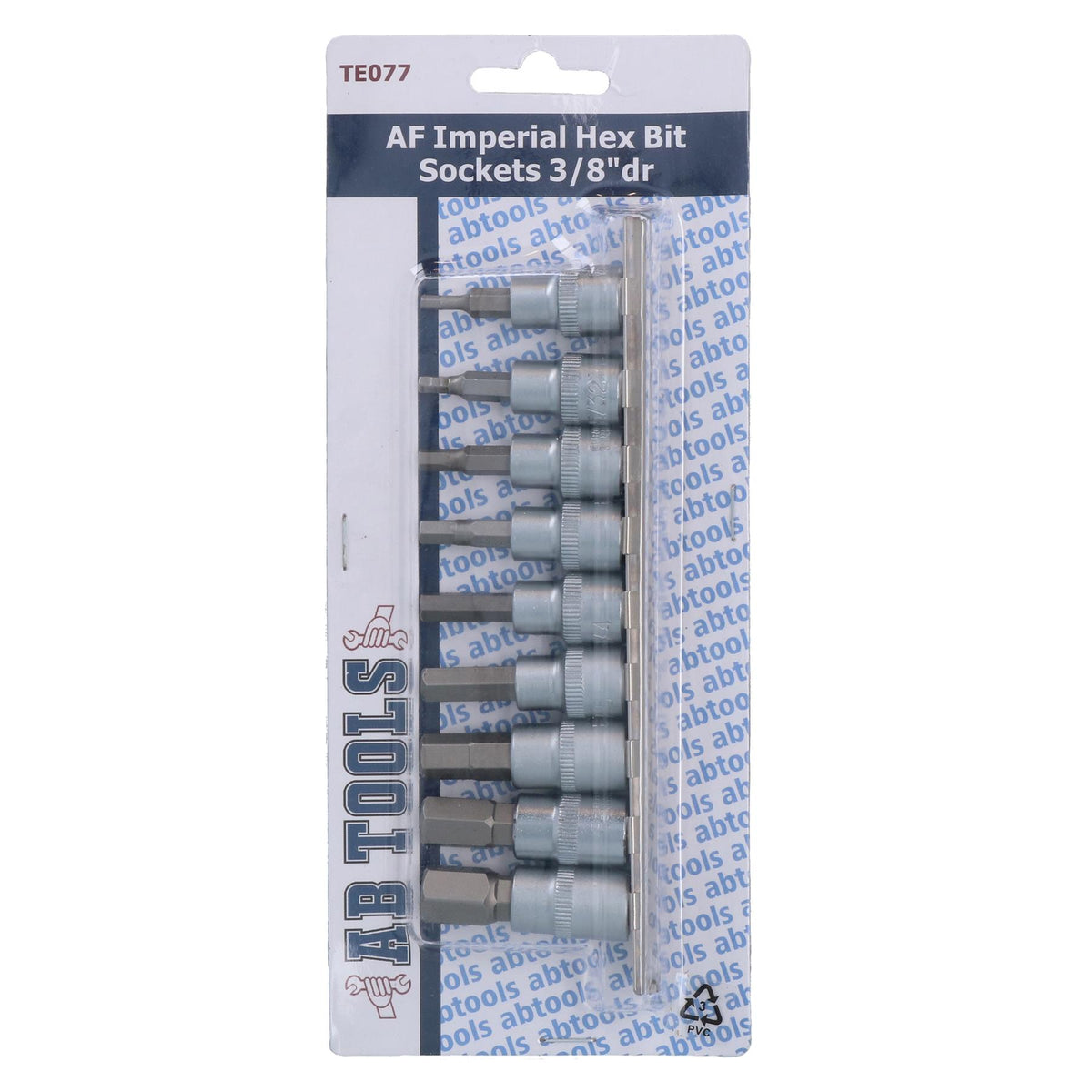 Jeu de douilles et d'embouts pour clés Allen / Alan / Allan / Hex AF, entraînement 3/8" IMPERIAL TE077