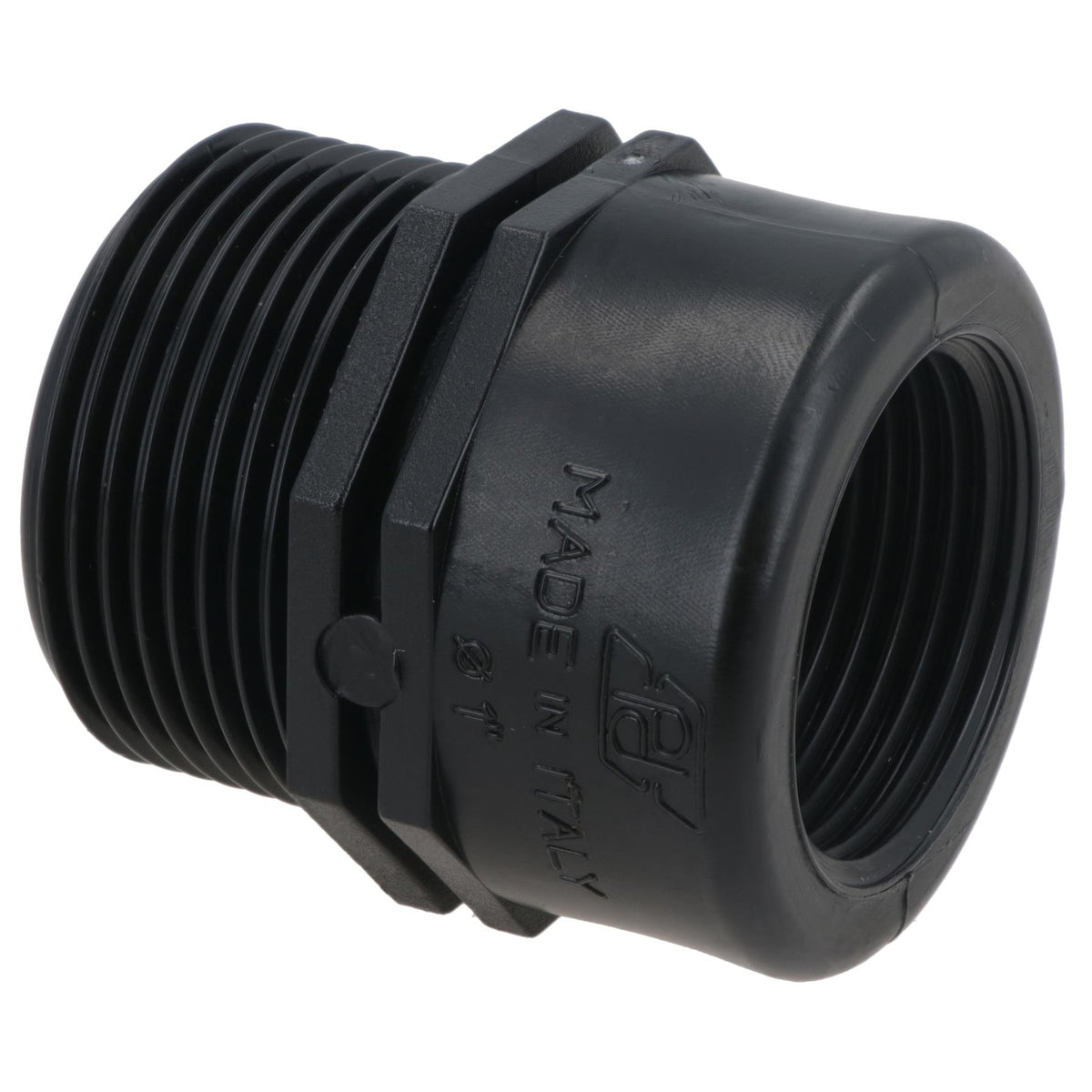 Polypropylene PP Threaded Reducing Socket Male – Female 1-1/4in – 1in BSP