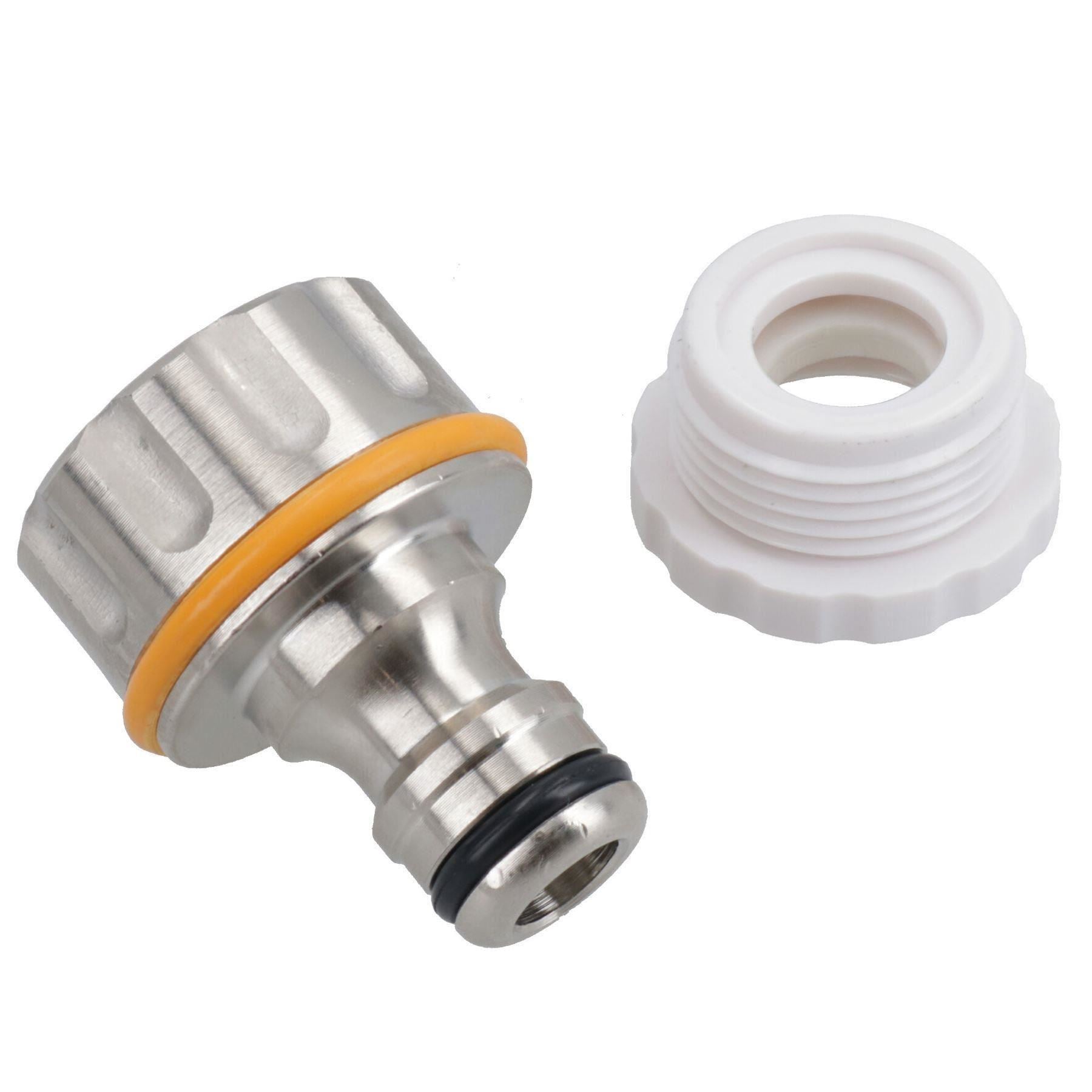 Hozelock Outdoor Garden Tap Hose Threaded Tap Connector 3/4in with 1/2in