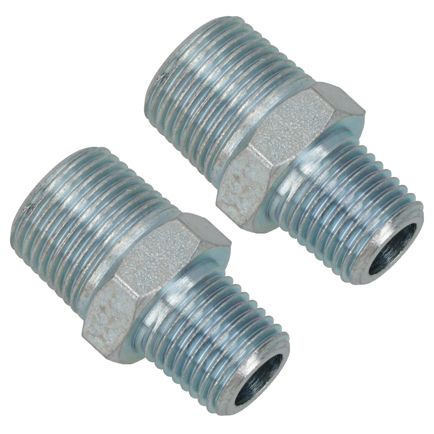 1/4" BSP Male to 3/8" BSP Male Step Up / Down Union Air Fittings 2 PACK FT046