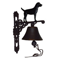 Black Labrador Retriever Dog Bell Farm Cast Iron Sign Plaque Door Wall House