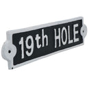 19th Hole Cast Iron Sign Plaque Wall Door Fence Post House Garden Yard Bar Pub