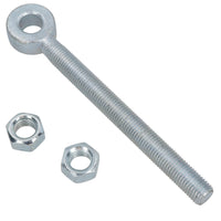 Swing Gate Long Eye Bolts Hinge + Nuts Adjustable Zinc Plated 12mm – 24mm