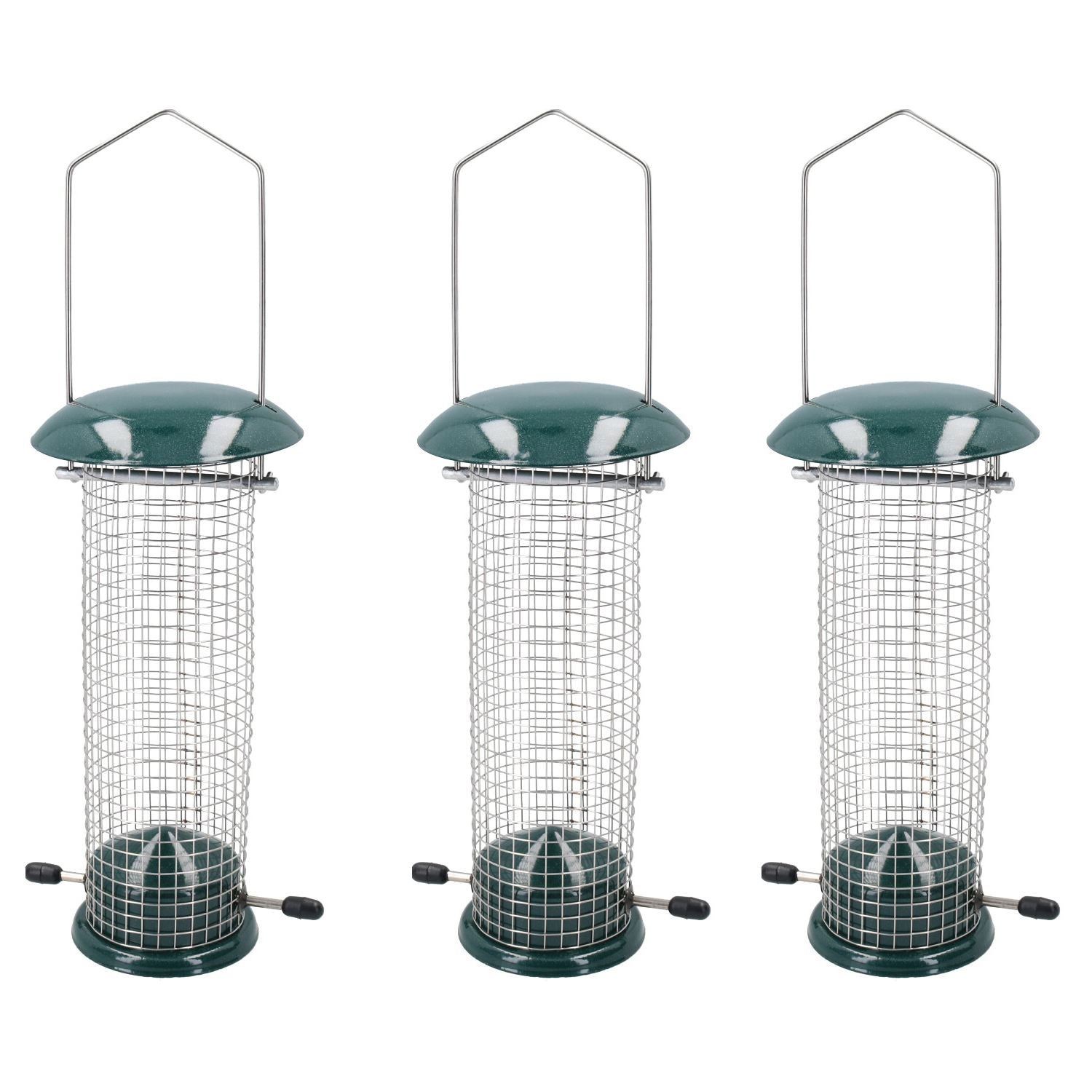 3PK Small Deluxe Bird Feeder Peanut Holder Hanging Feeding Station Wild Birds