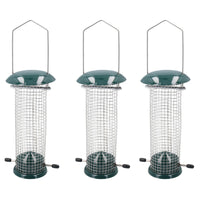 3PK Small Deluxe Bird Feeder Peanut Holder Hanging Feeding Station Wild Birds