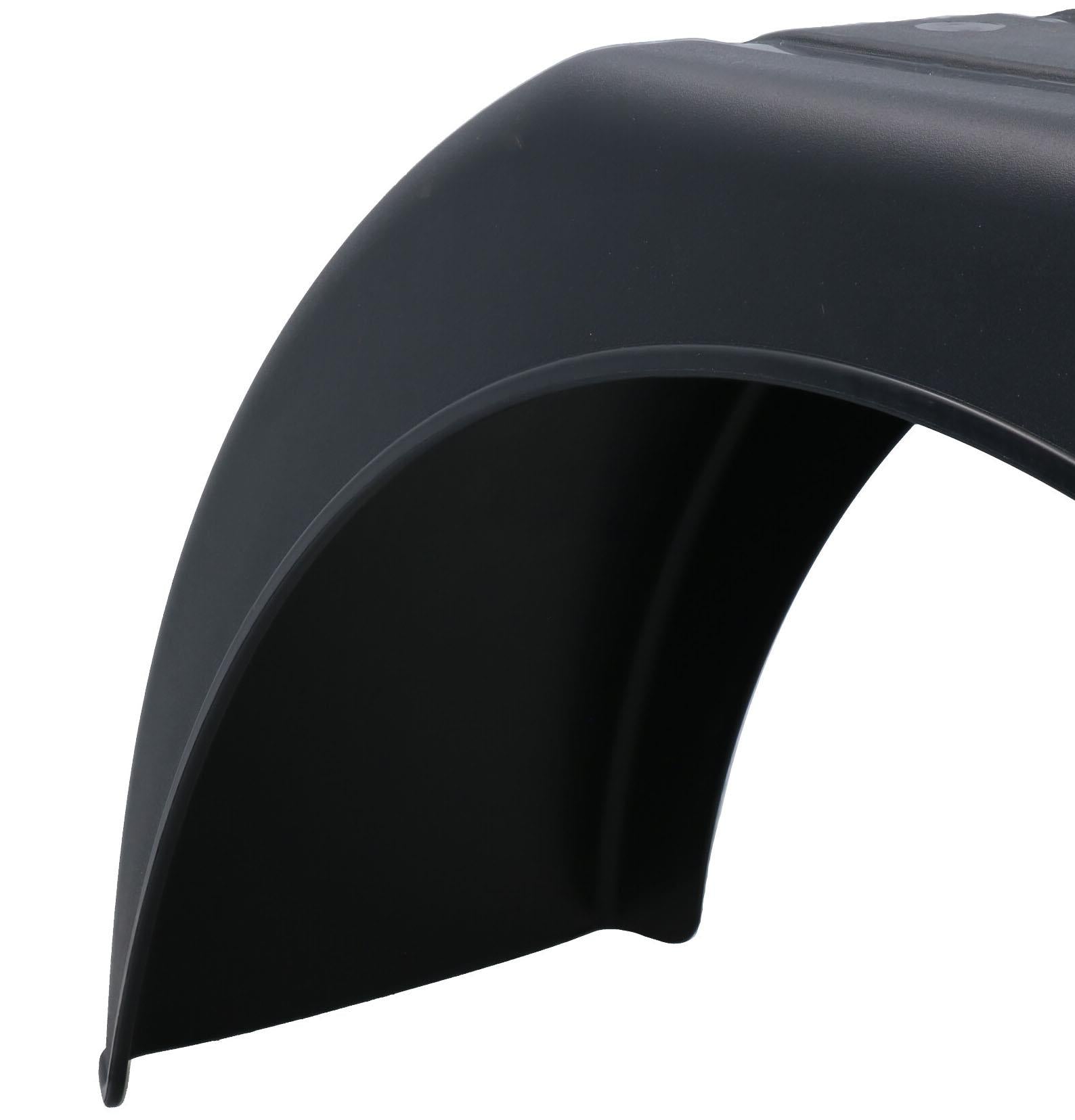 13" Plastic Mudguard Fender (Single) Flush Fit & 2 (SMALL) Angle Brackets