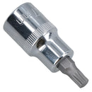 M7 x 55mm Shallow Spline Bit Socket Male Spline 1/2in Drive CR-v Steel