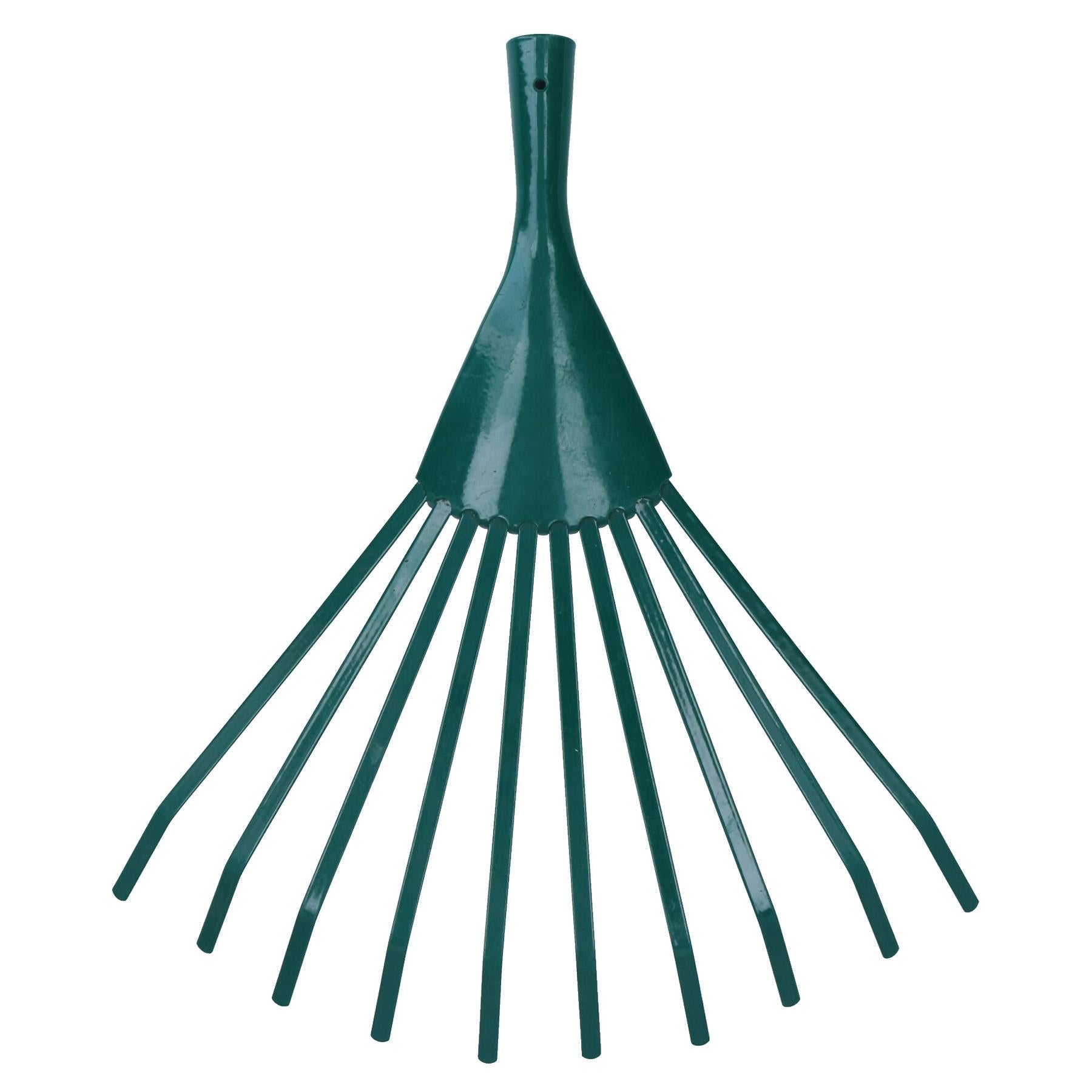 Garden Lawn Rake Replacement Head 10 Tooth Leaf Leaves Grass Yard Green