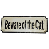 Attention au chat Plaque en fonte pour mur, clôture, portail, jardin, maison, ferme