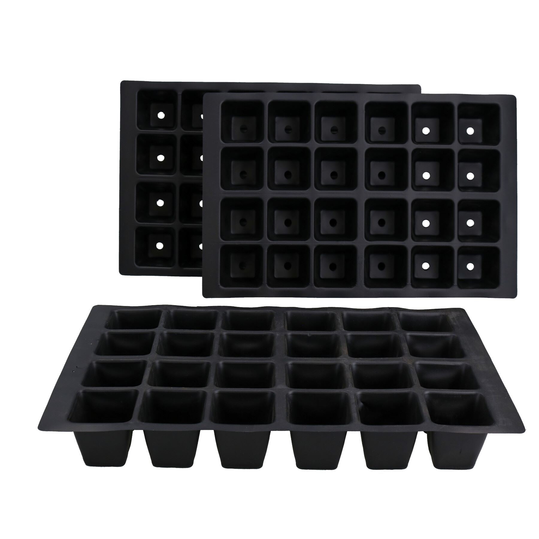 24 Cell Plant Trays Bedding Plant Pack Plastic Inserts Seed Germination Pots