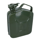 20 Ltr Metal Fuel Jerry Can Holder Storage Container + Flexible Fuel Spout Pourer