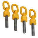 M24 x 120mm Swivel Rotating Lifting Point Eye Bolt With Ring 3.15 Ton Capacity