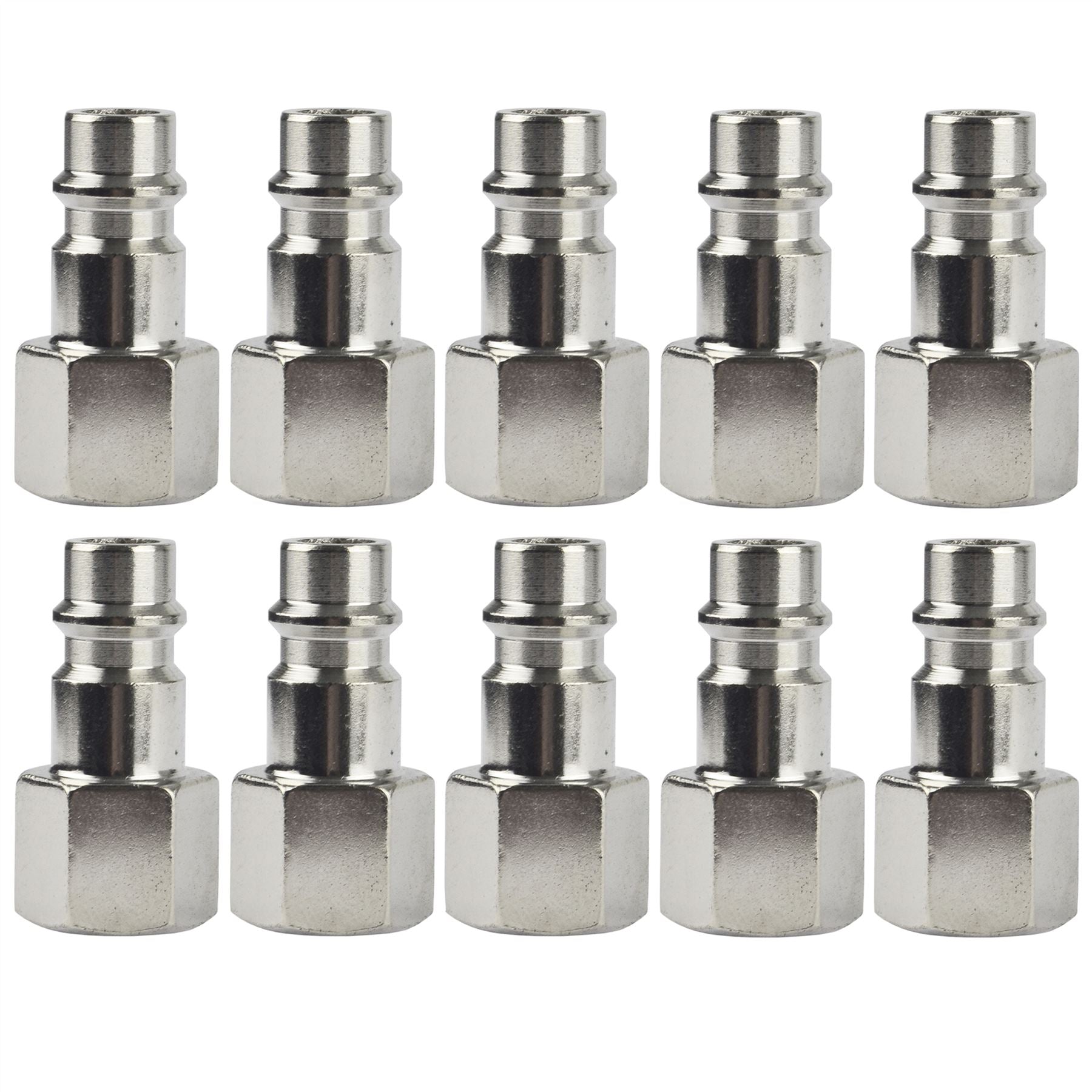 10pk Euro Airline Hose Fitting Connector Quick Release 1/4" BSP Female Thread