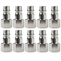 10pk Euro Airline Hose Fitting Connector Quick Release 1/4" BSP Female Thread