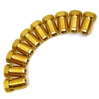 Brass Brake Pipe Fittings M12 x 1mm Male 10 PACK for 1/4" Pipe FL22