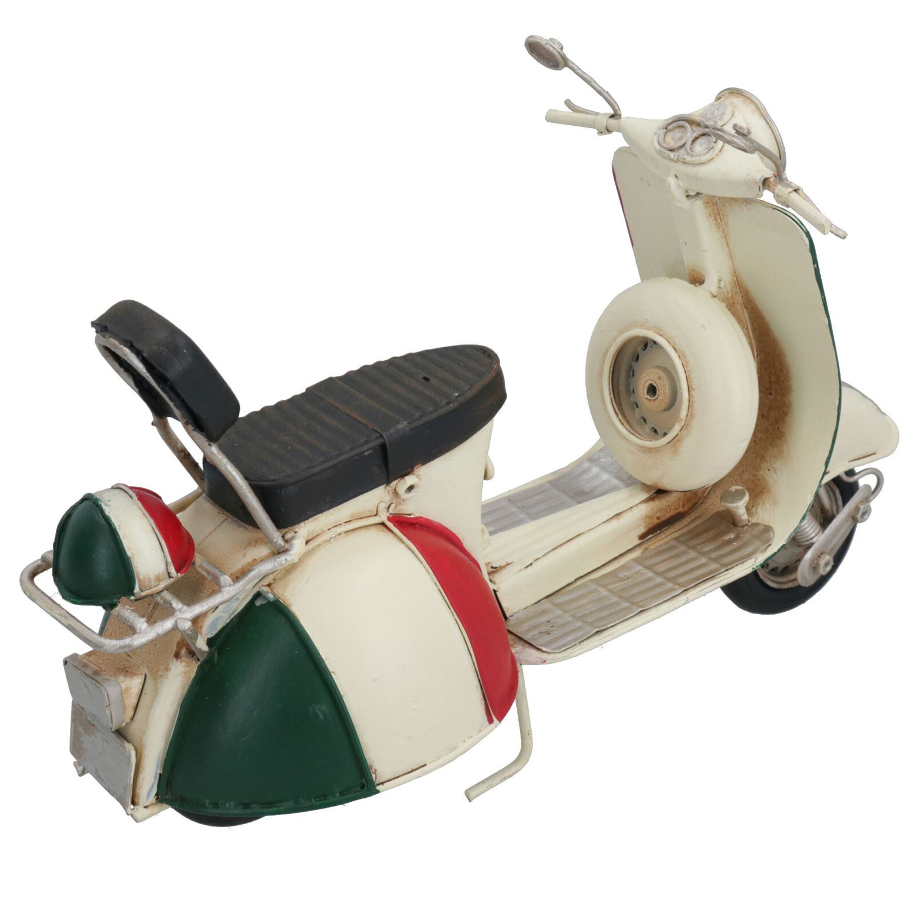 Réplique de modèle de scooter en métal vintage de qualité historique en métal, ornement cadeau pour la maison