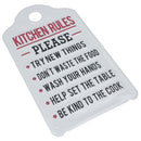 Kitchen Rules Sign Plaque Metal Wall Door House Home Pantry Dinning Room