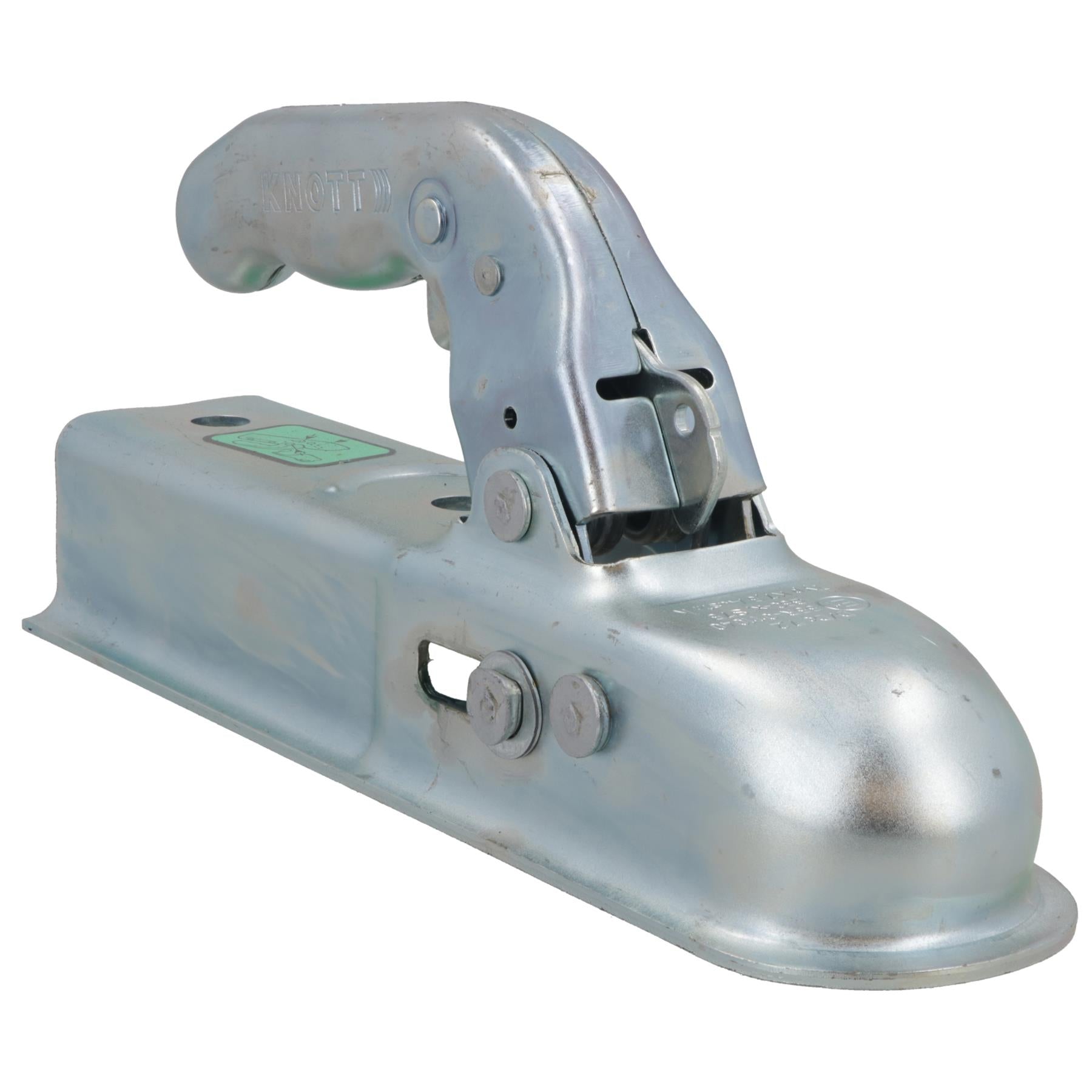 Attelage de remorque non freiné en acier pressé de 50 mm pour boîte de 50 mm, charge maximale de 750 kg
