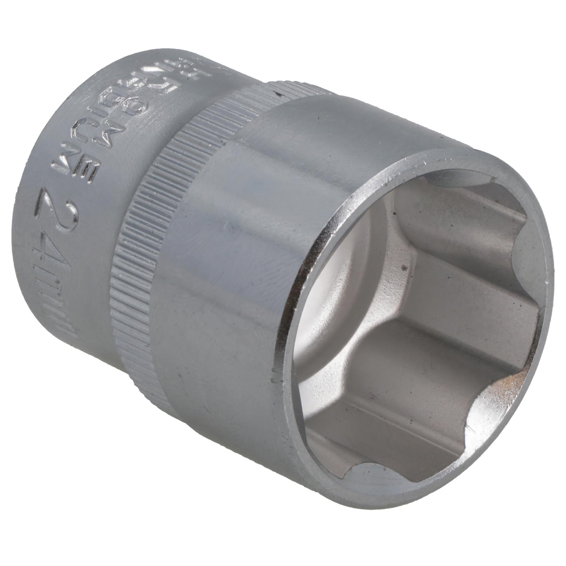 24mm 1/2" Dr Socket Super Lock Metric Shallow CRV Knurl Grip 6 Point TE796