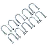 M8 Round Bend U Bolt 34mm x 64mm Width x Length Pipe Clamp Fixing
