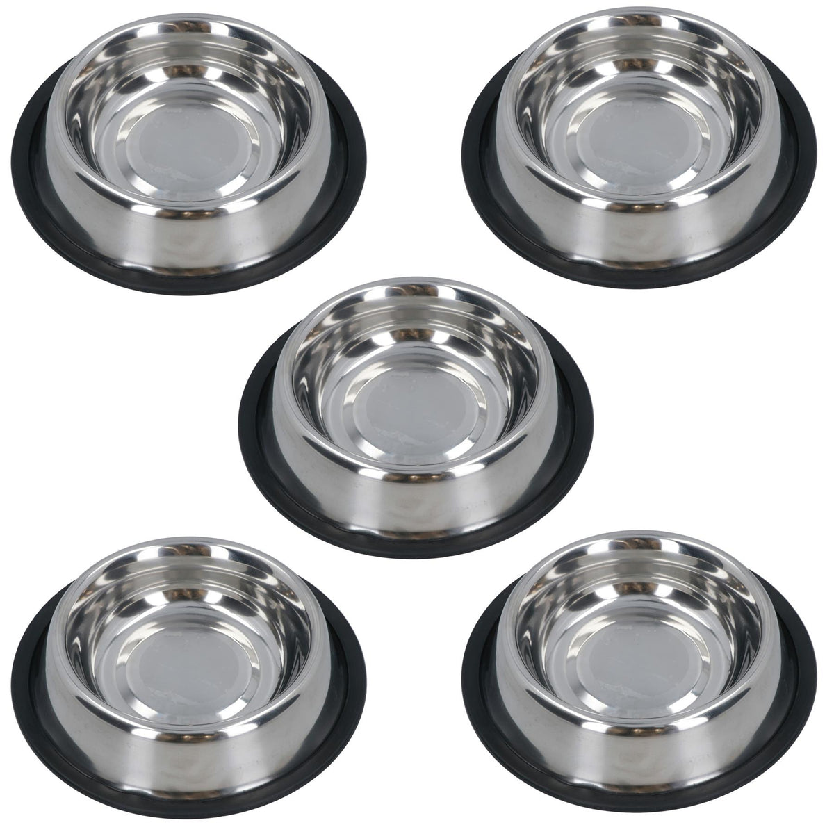 Stainless Steel X-Small Non Slip Pet Bowl Dish Food Water Dogs Cats 12cm