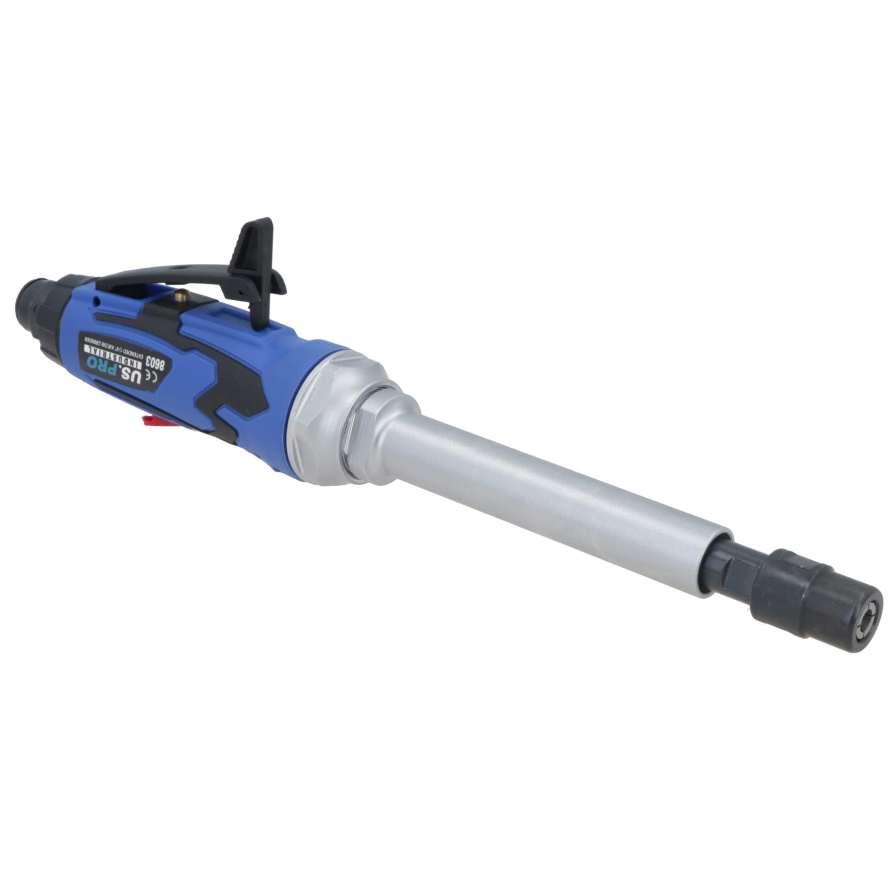 Erweiterter pneumatischer Stabschleifer, 1/4 Zoll Spannzange, 25.000 U/min, 5 Zoll Schaft + 7 kurze Rotationsbohrer