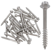 63mm Timber Wood Screws For Railway Sleepers Hex Head Stainless Steel 30pc